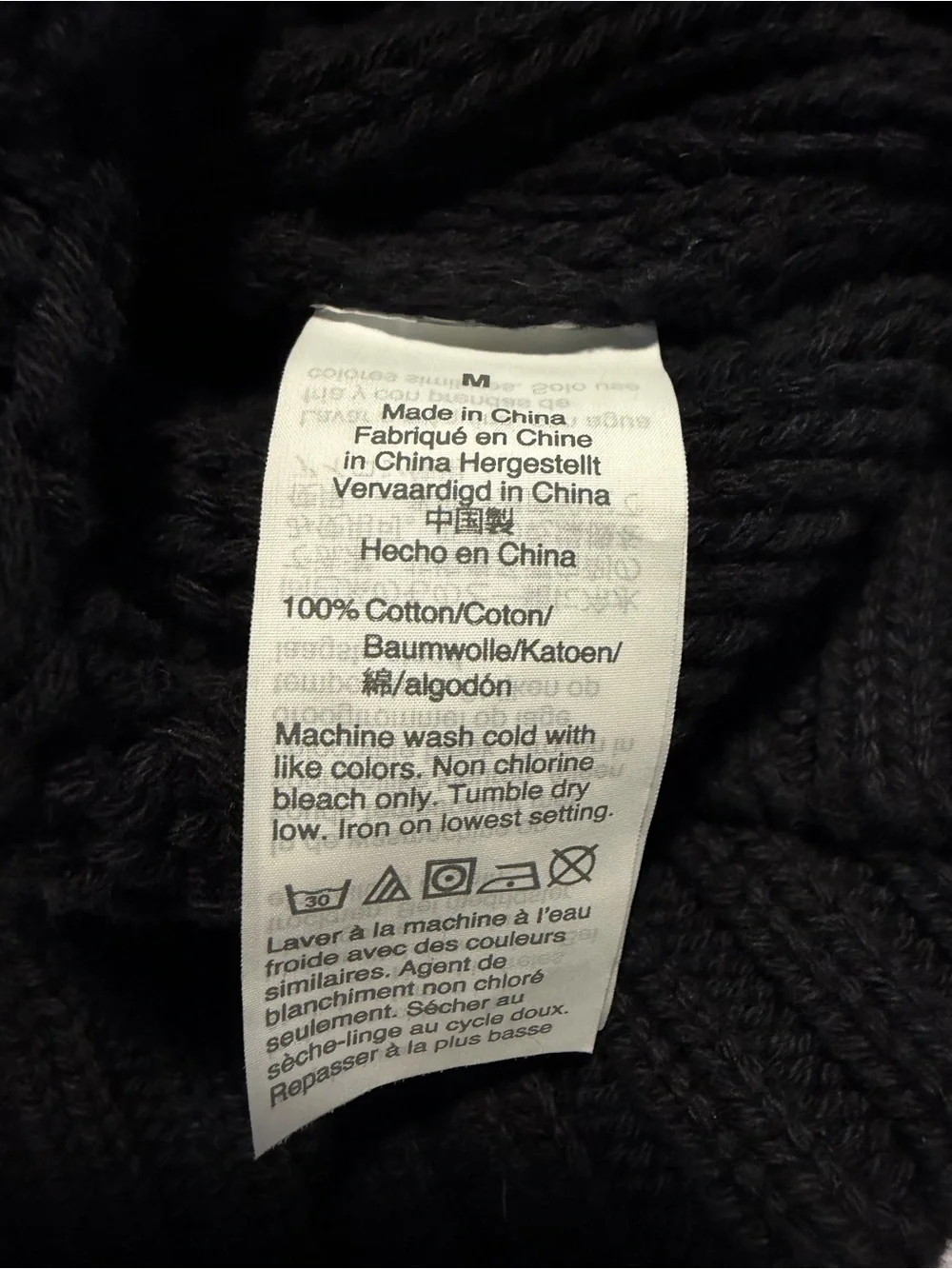 J. Crew Black Cable-Knit Crewneck Sweater